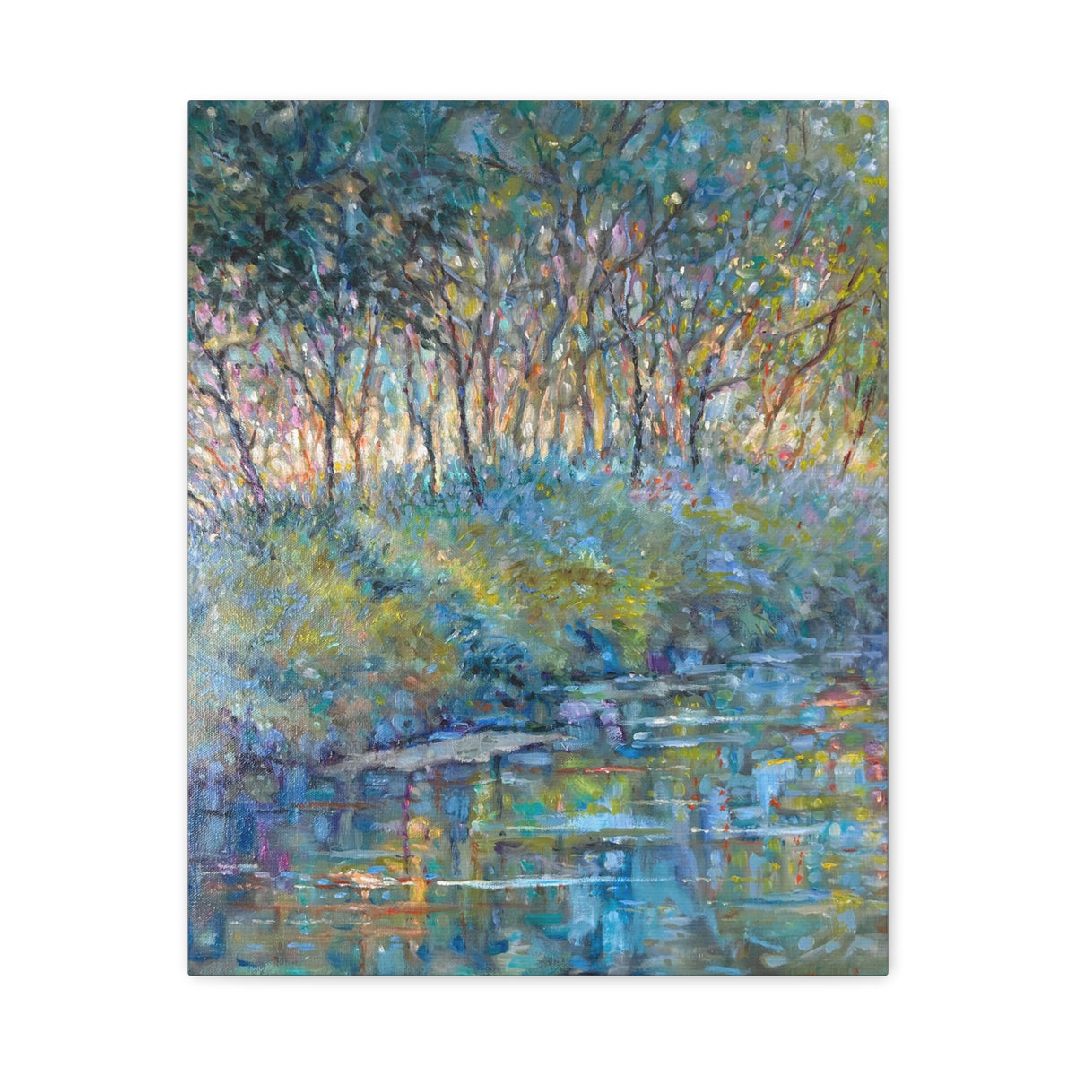 "The Stand"    Canvas Wall Art — Tranquil Woodland Stream Matte Stretched Canvas