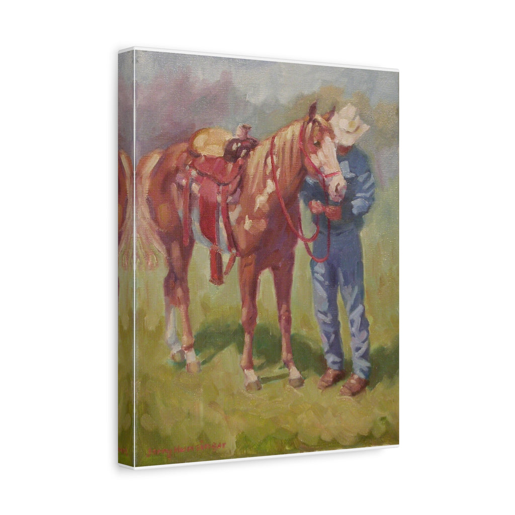 "Getting Ready for School — Stretched Matte Canvas Print