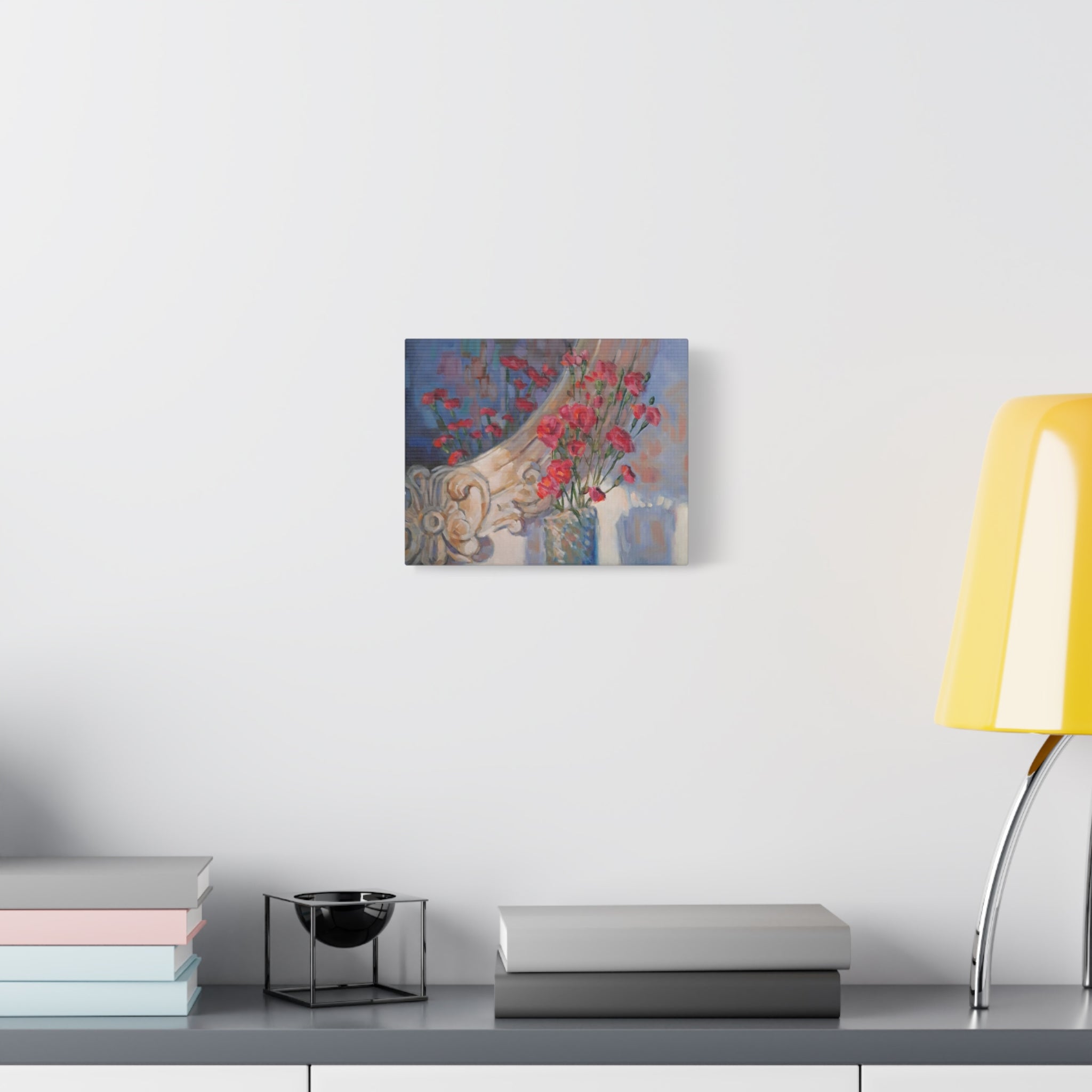 "Mirrored"   Roses & Vintage Mirror — Matte Stretched Canvas Wall Art