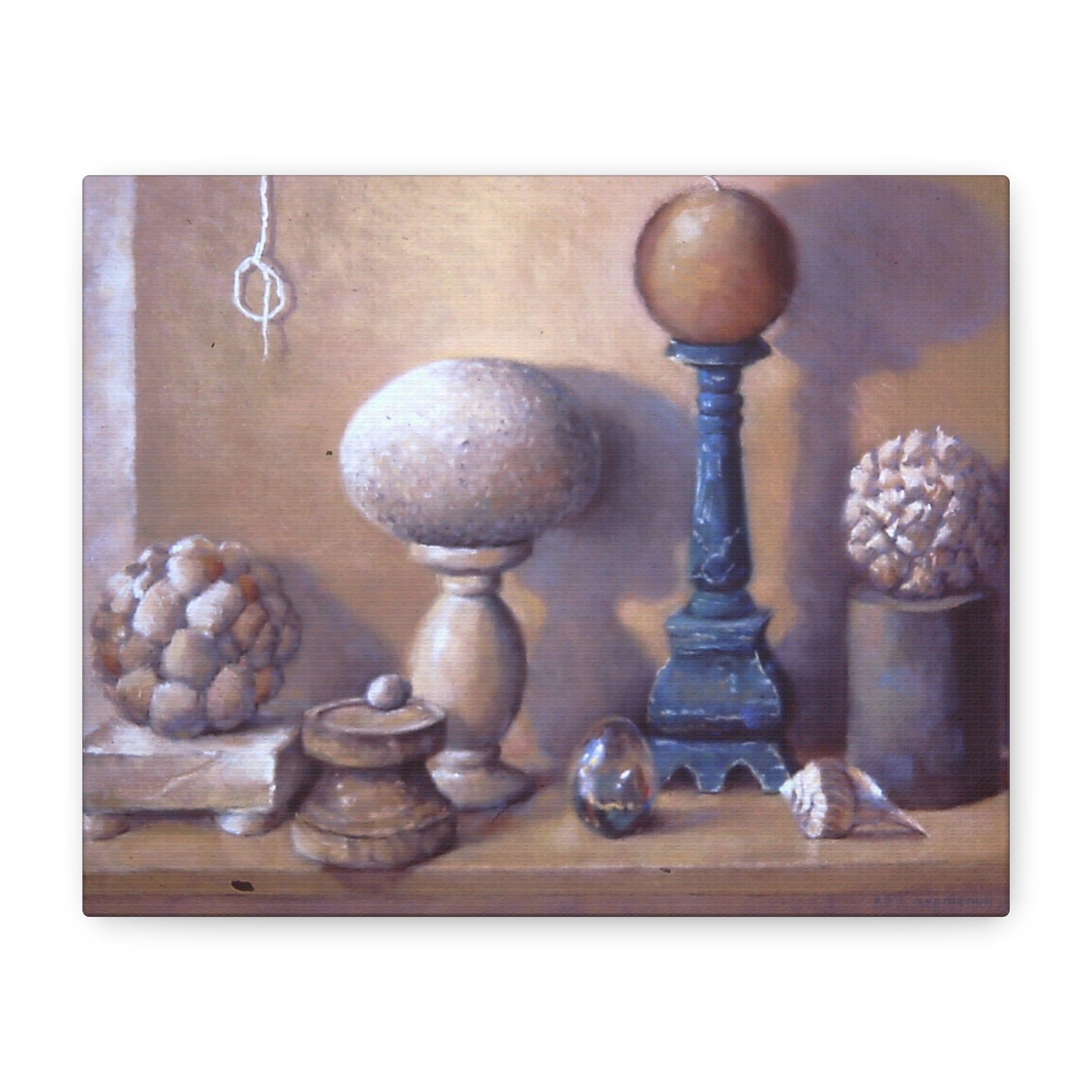 "Shapes"     Still Life Decorative Canvas Print - Neutral Vintage Home Décor