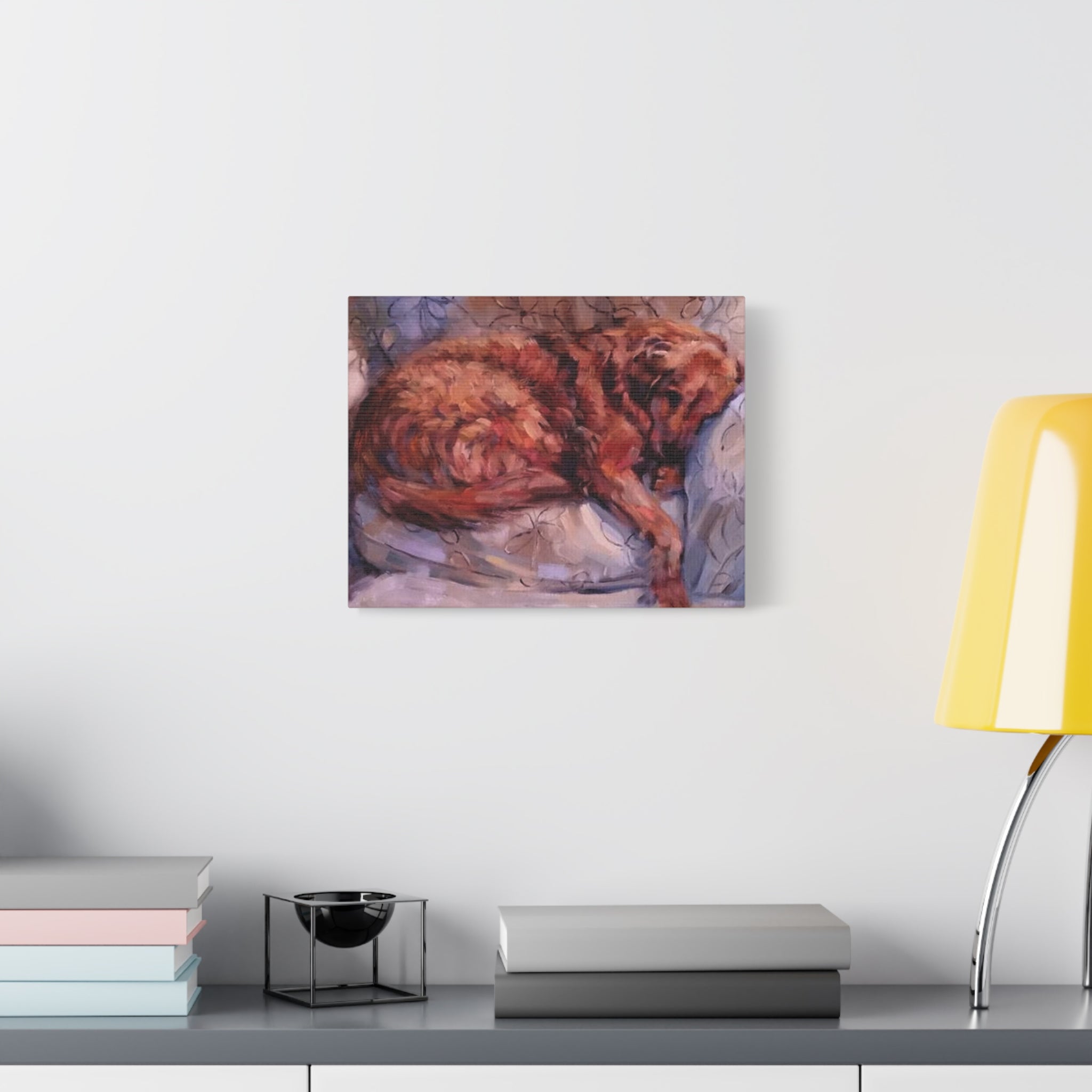 "My Furever Home"    Sleeping Golden Retriever Canvas Print — Matte Stretched Wall Art