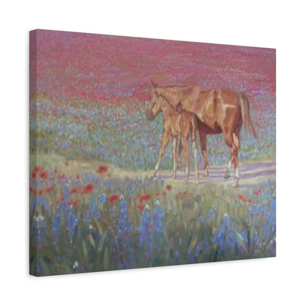 "Red Horses and Blue Bonnets"