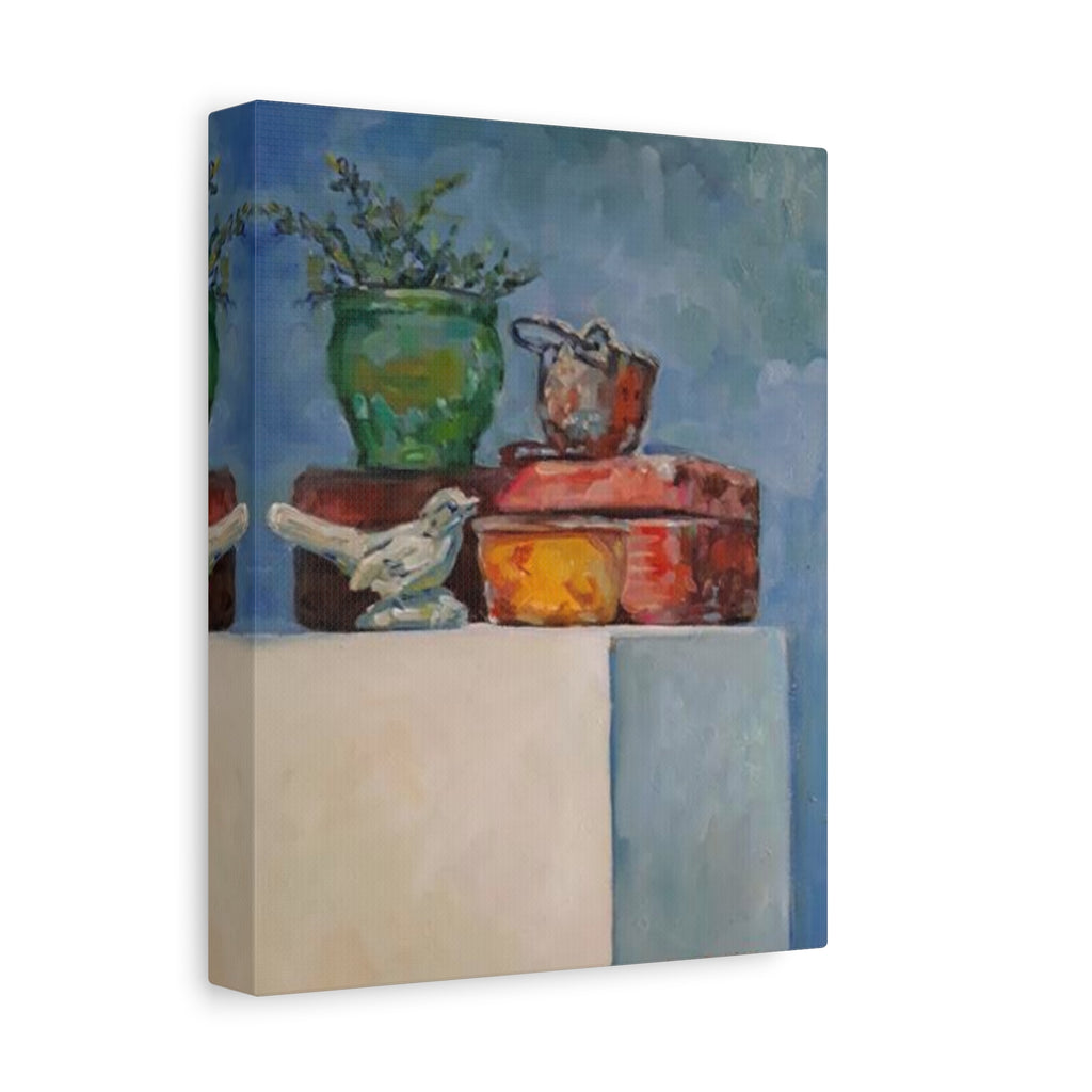 "Breaking the Rules"      Still Life Bird Painting Matte Canvas Print — Stretched Wall Art