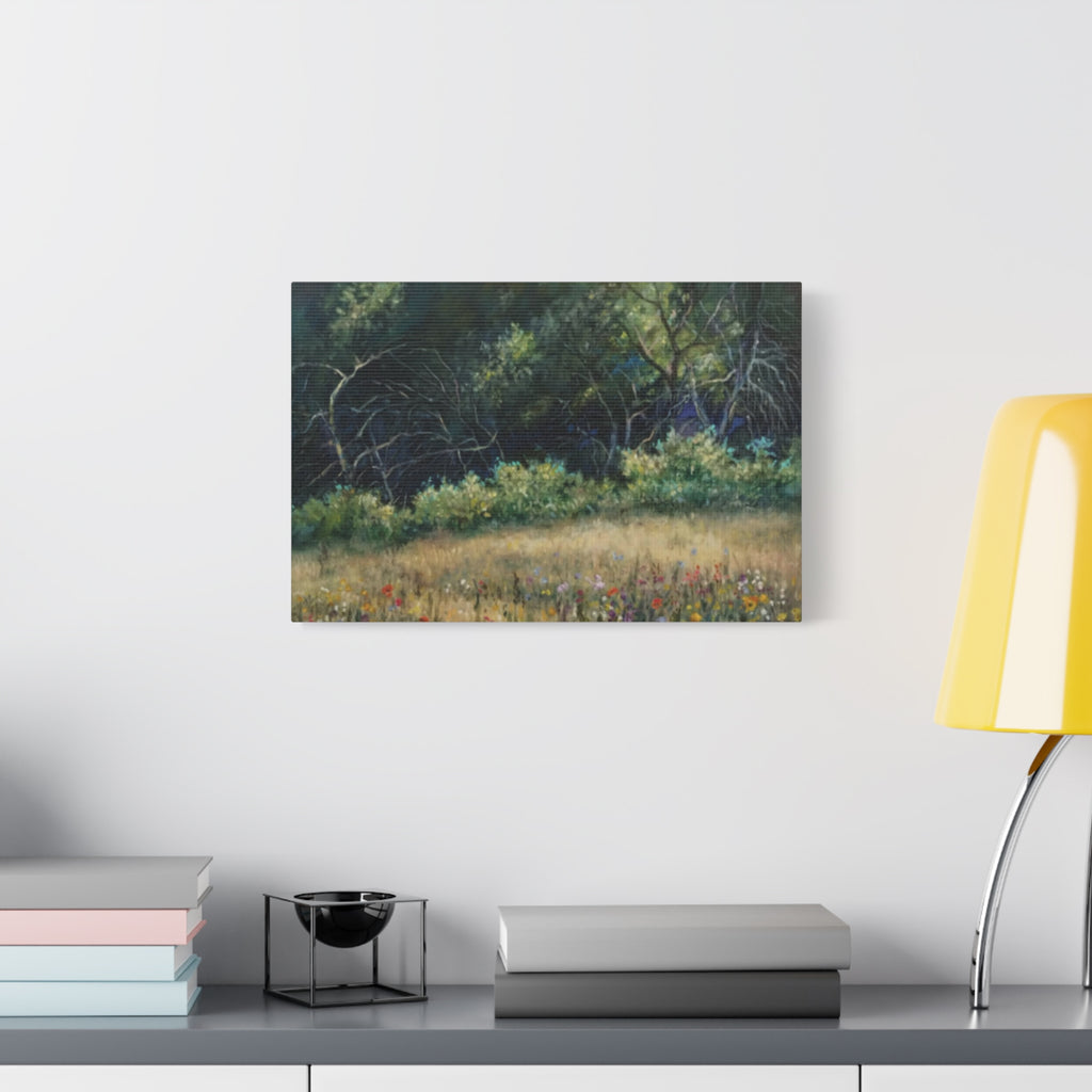 "His Gift to Me"    Wildflower Meadow Canvas Wall Art — Stretched Matte Landscape Print
