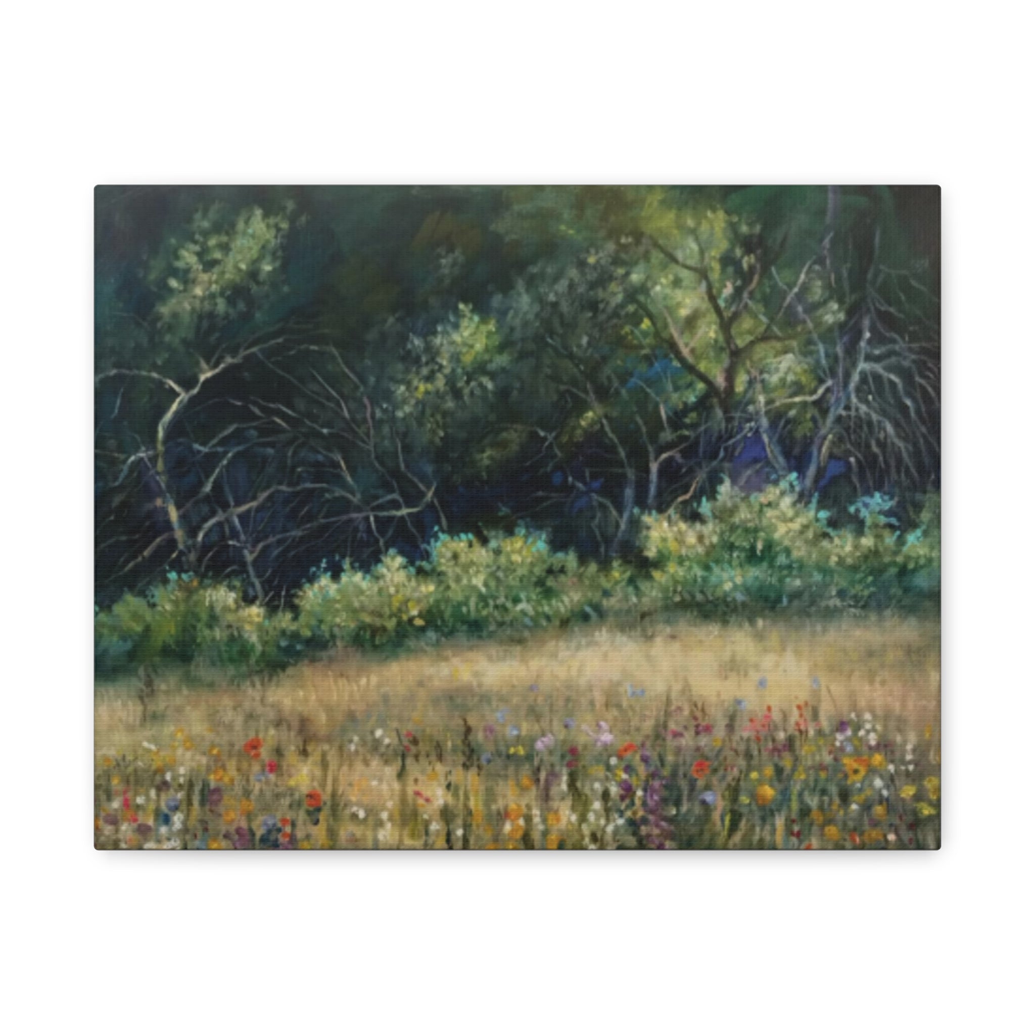 "His Gift to Me"    Wildflower Meadow Canvas Wall Art — Stretched Matte Landscape Print