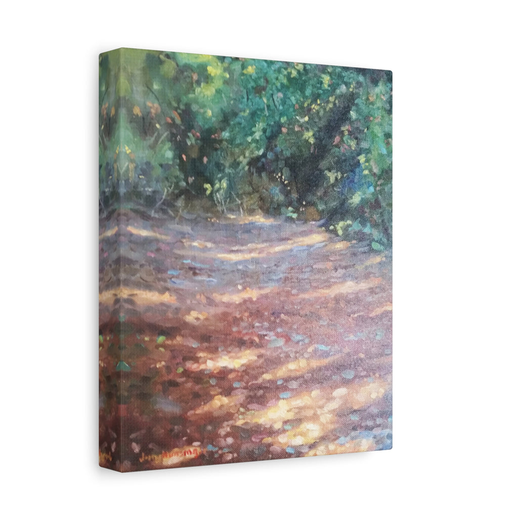 "Where He Leads"      Woodland Path Matte Canvas Wall Art — Stretched 1.25"