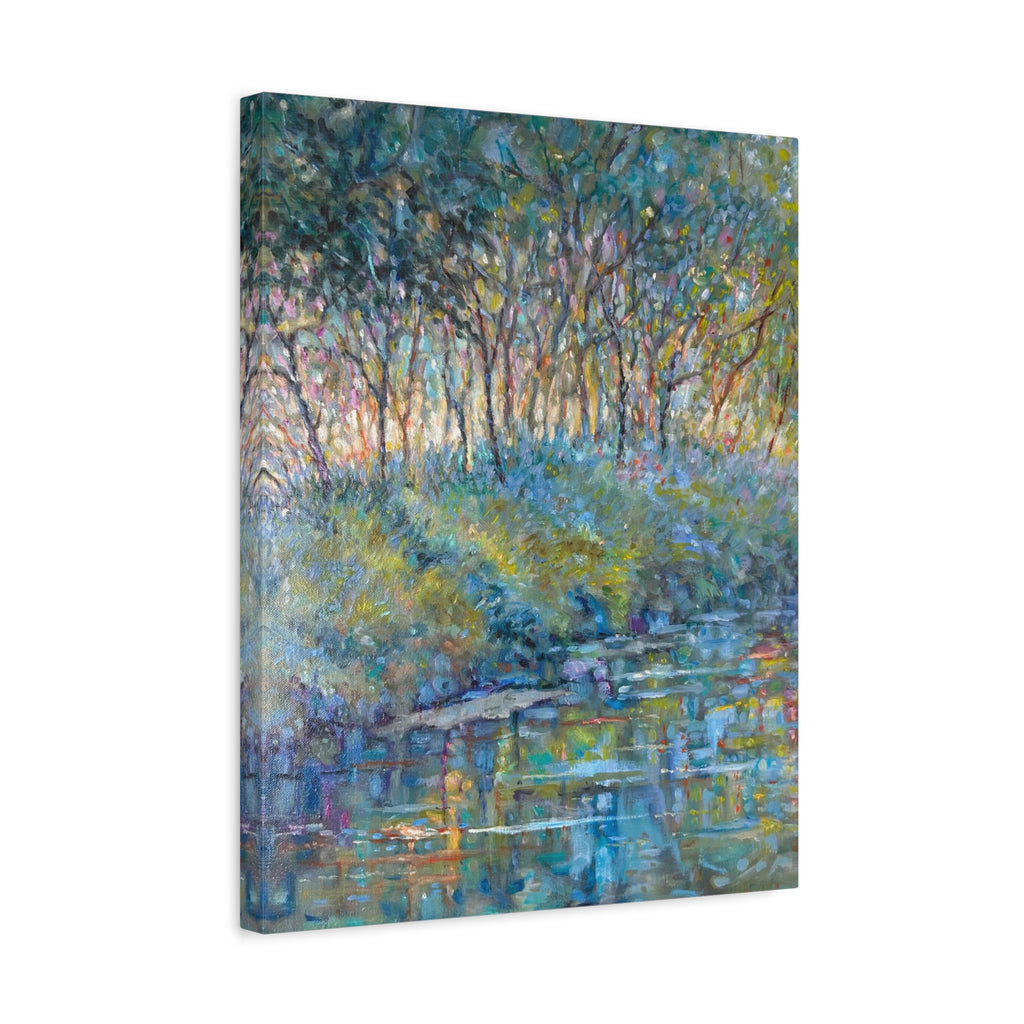 "The Stand"    Canvas Wall Art — Tranquil Woodland Stream Matte Stretched Canvas