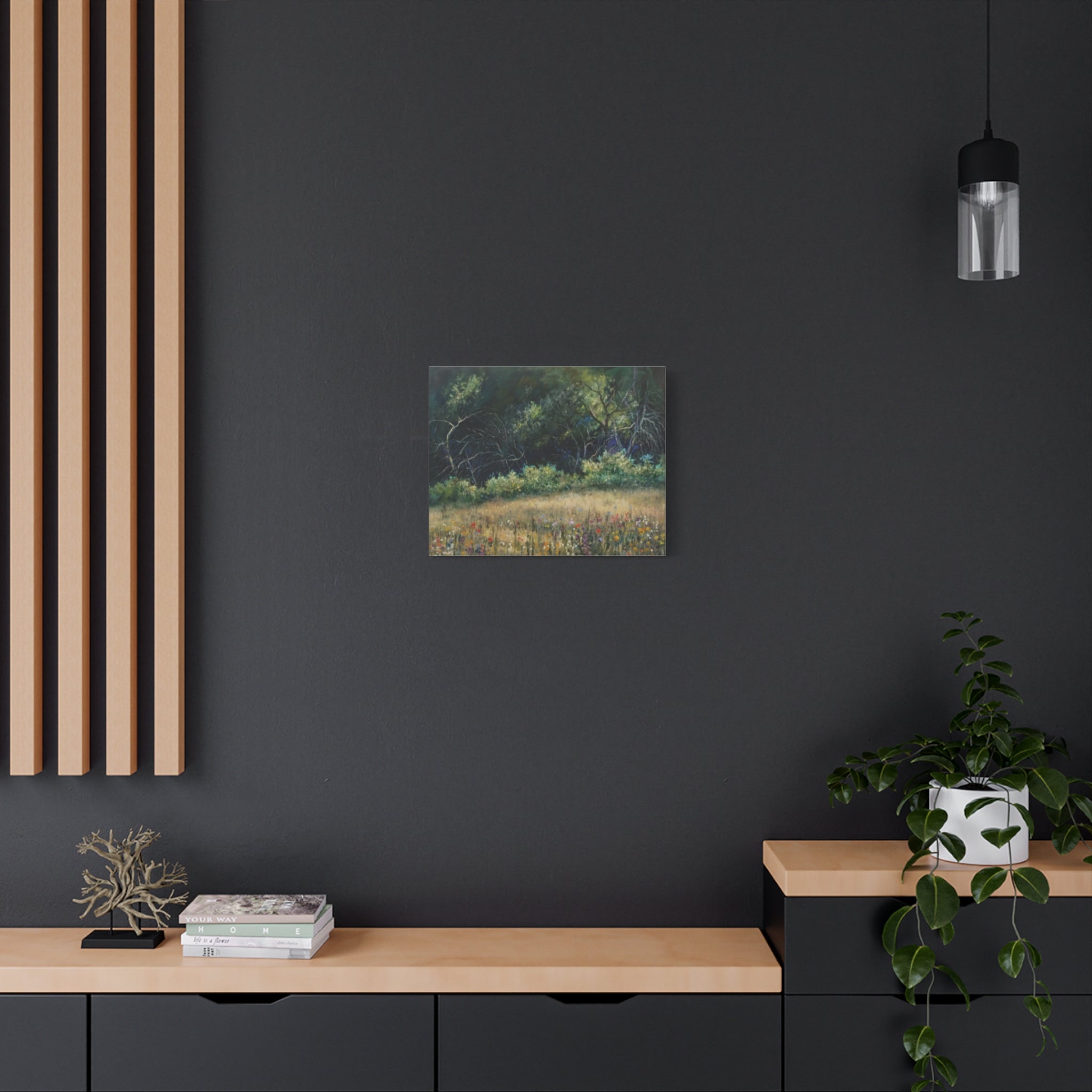 "His Gift to Me"    Wildflower Meadow Canvas Wall Art — Stretched Matte Landscape Print