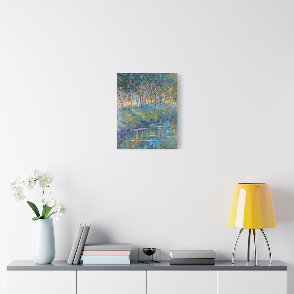 "The Stand"    Canvas Wall Art — Tranquil Woodland Stream Matte Stretched Canvas