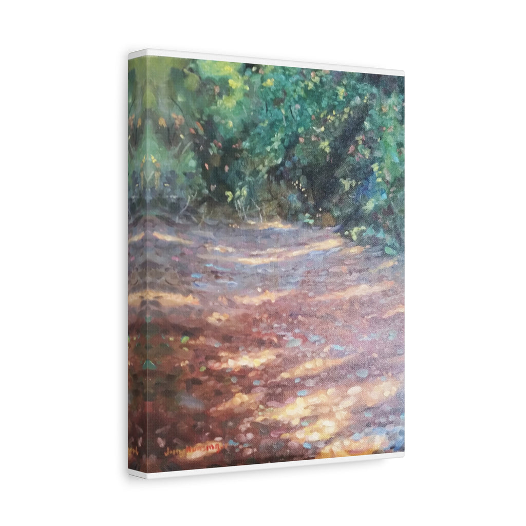 "Where He Leads"      Woodland Path Matte Canvas Wall Art — Stretched 1.25"