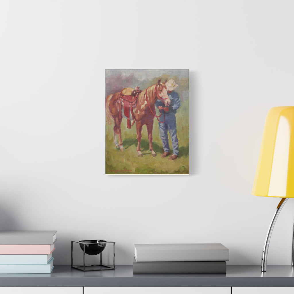 "Getting Ready for School — Stretched Matte Canvas Print