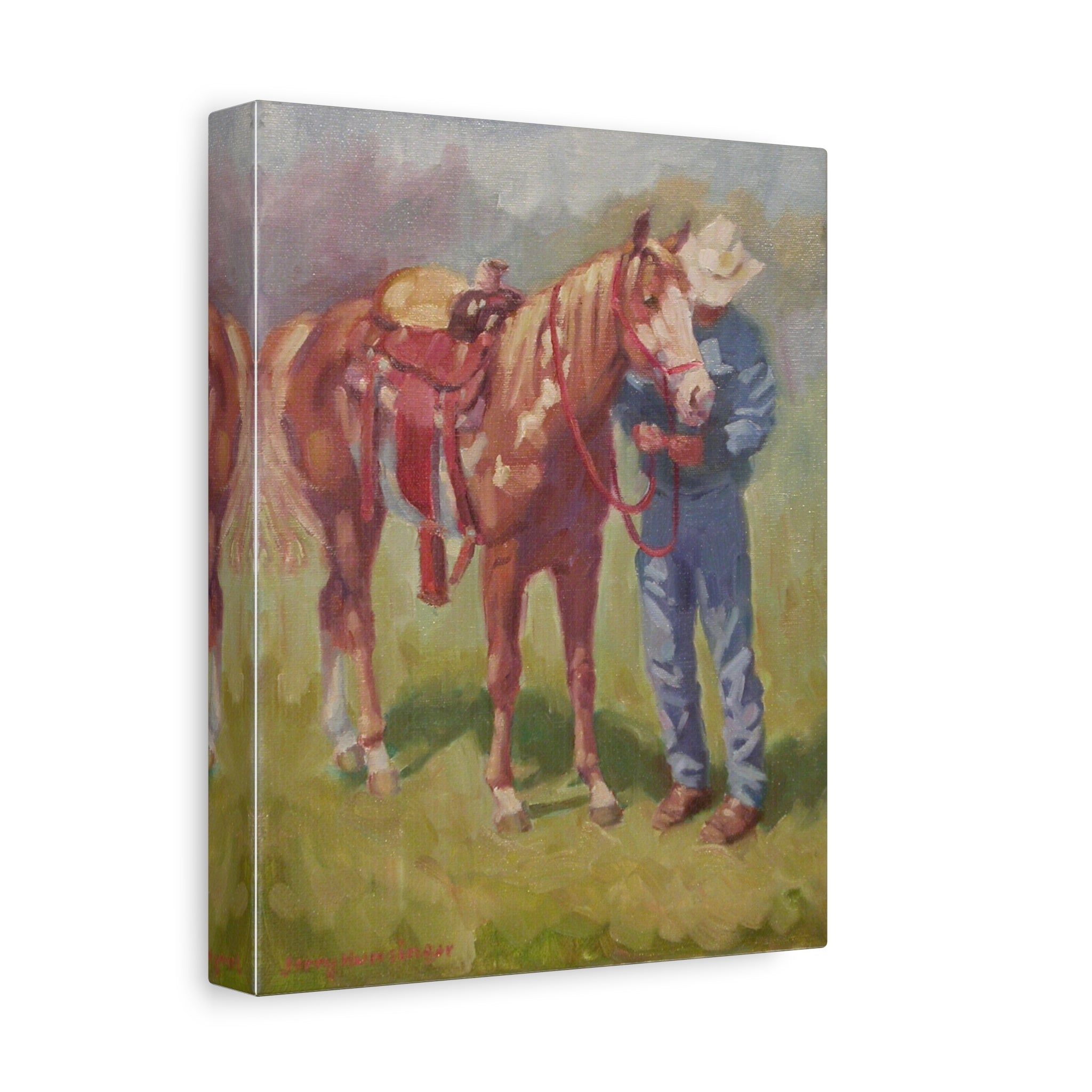 "Getting Ready for School — Stretched Matte Canvas Print