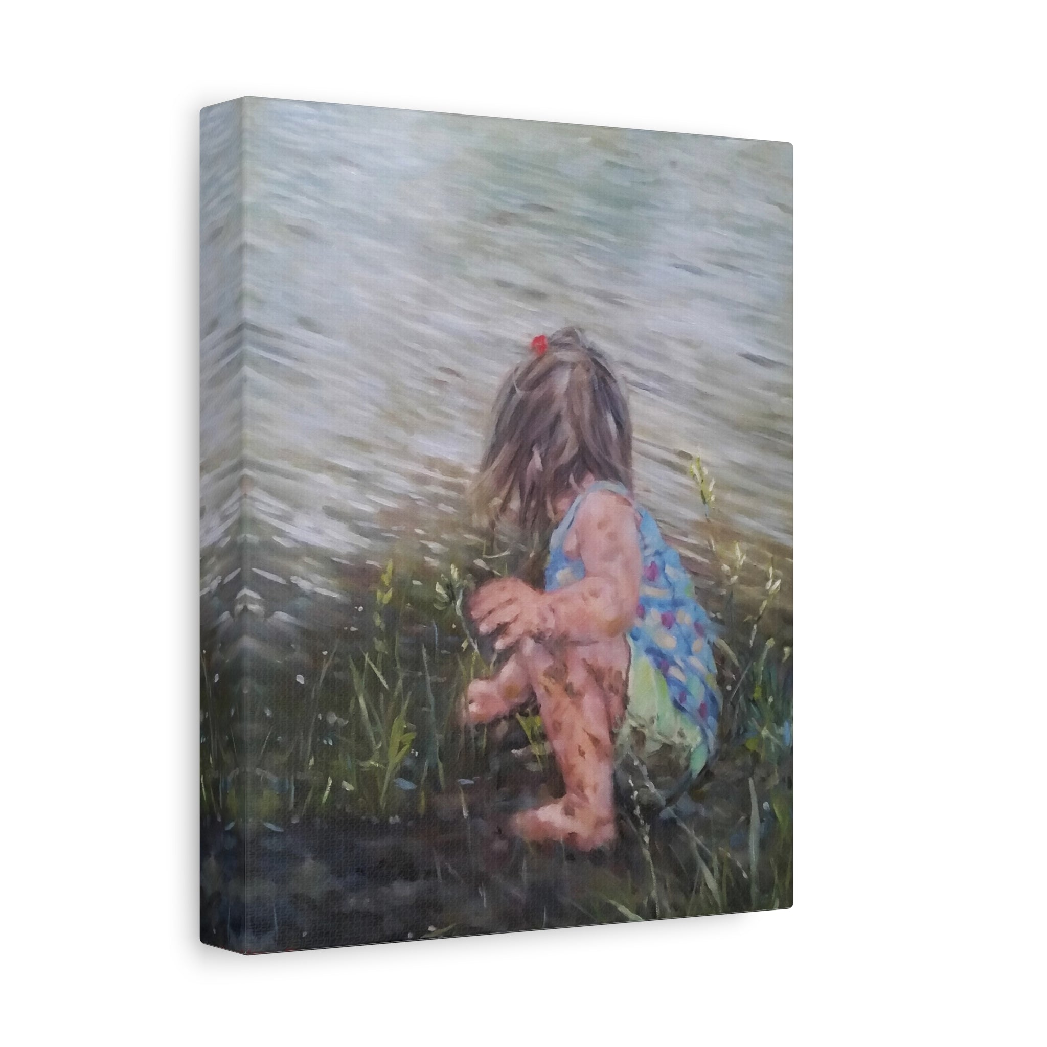 "Making Mudpies"    8"x 10" print on canvas   original no longer available