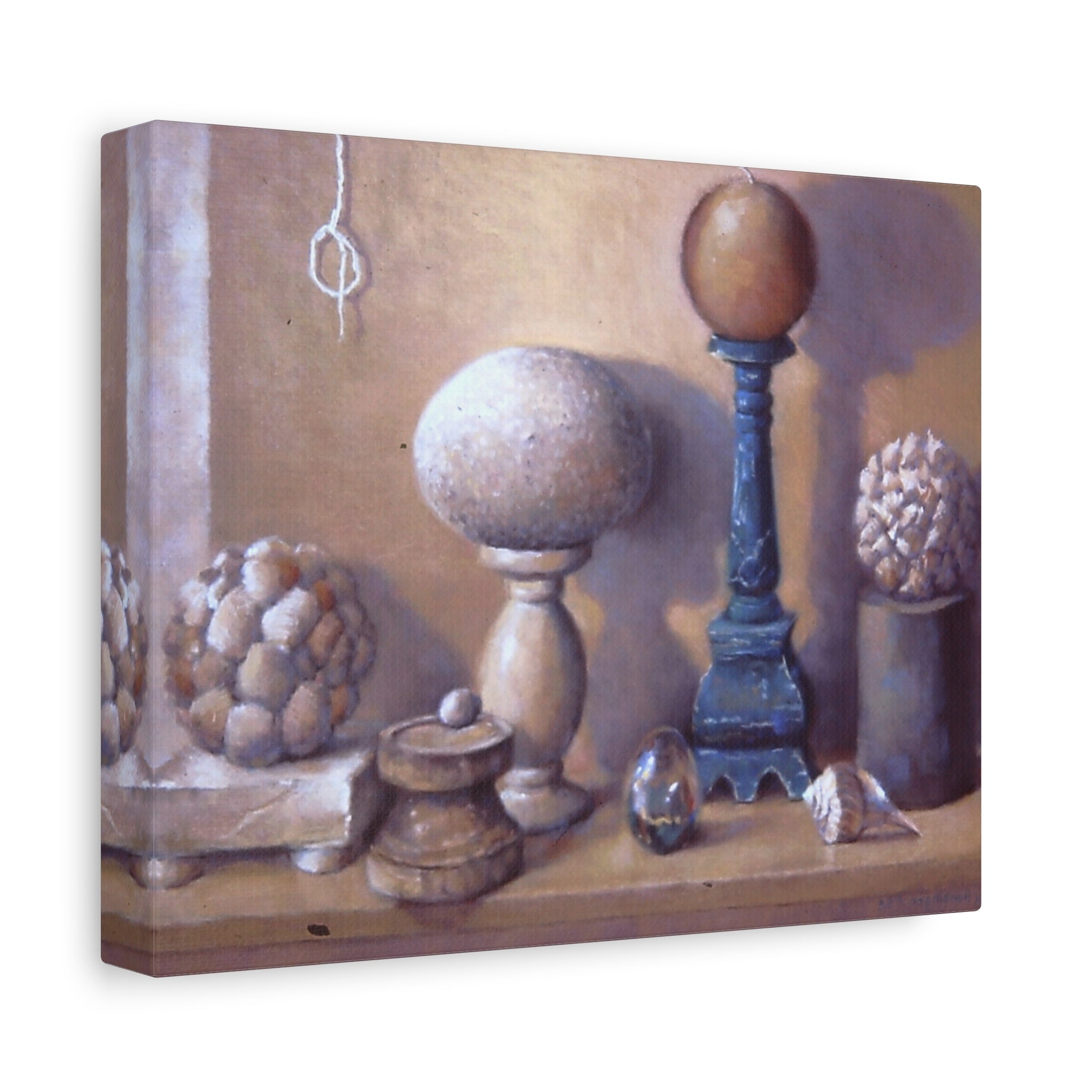 "Shapes"     Still Life Decorative Canvas Print - Neutral Vintage Home Décor