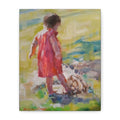 "Freedom"   Child at the Shore Matte Stretched Canvas (1.25")