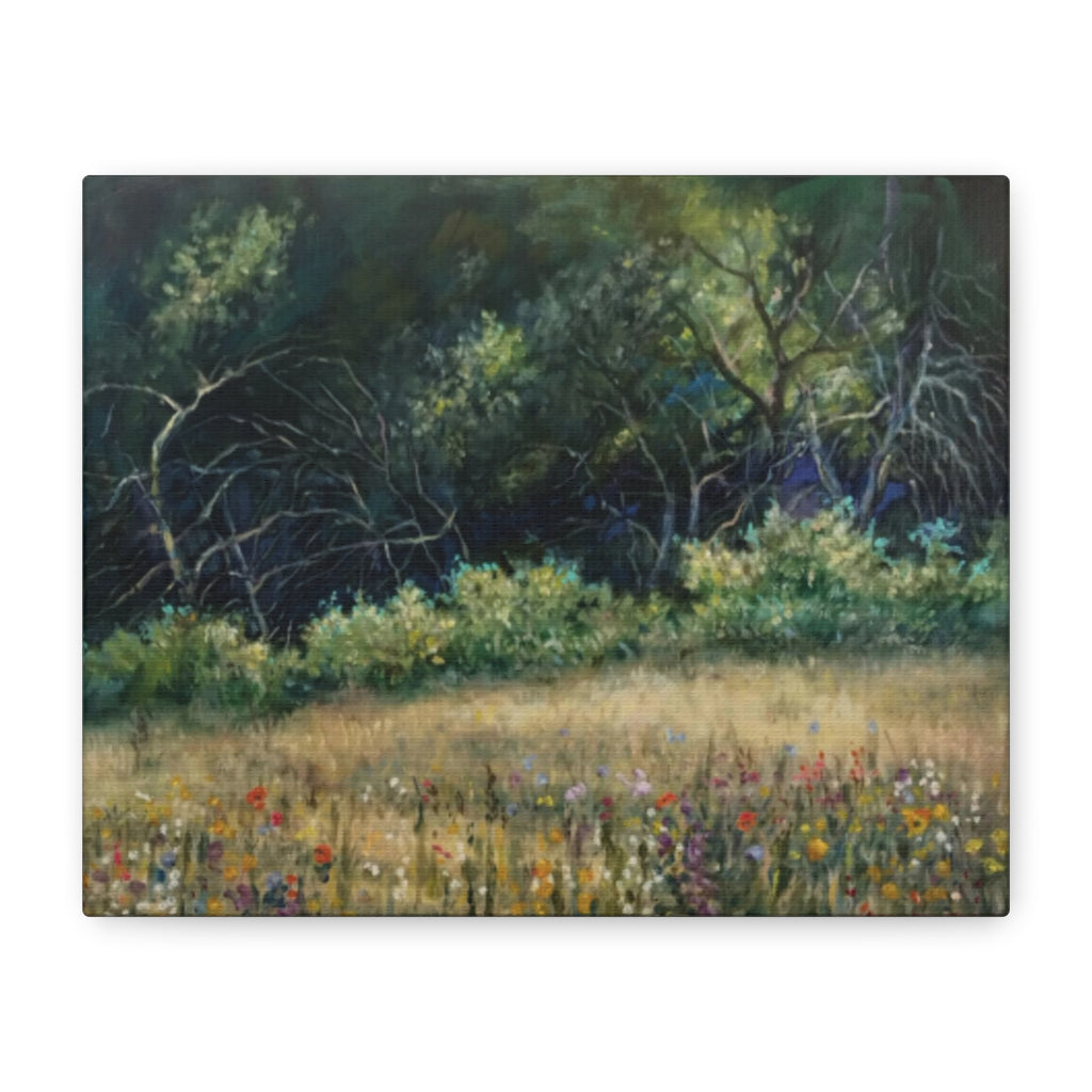 "His Gift to Me"    Wildflower Meadow Canvas Wall Art — Stretched Matte Landscape Print