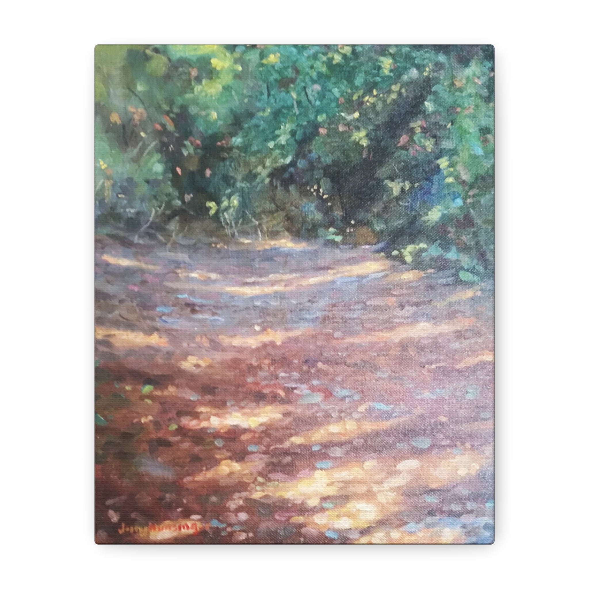 "Where He Leads"      Woodland Path Matte Canvas Wall Art — Stretched 1.25"