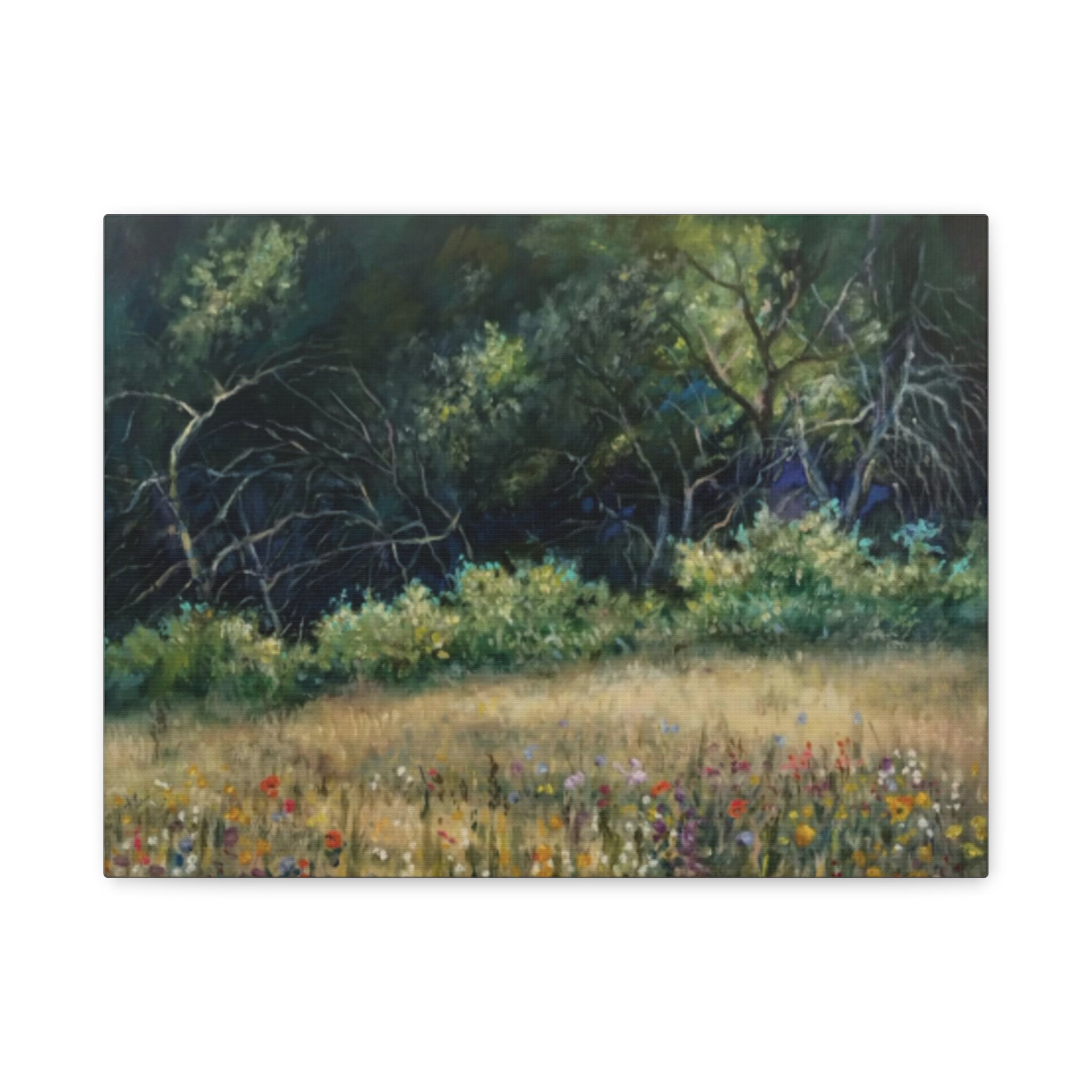 "His Gift to Me"    Wildflower Meadow Canvas Wall Art — Stretched Matte Landscape Print