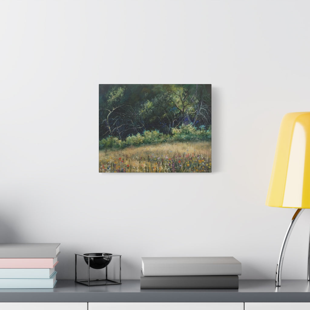 "His Gift to Me"    Wildflower Meadow Canvas Wall Art — Stretched Matte Landscape Print