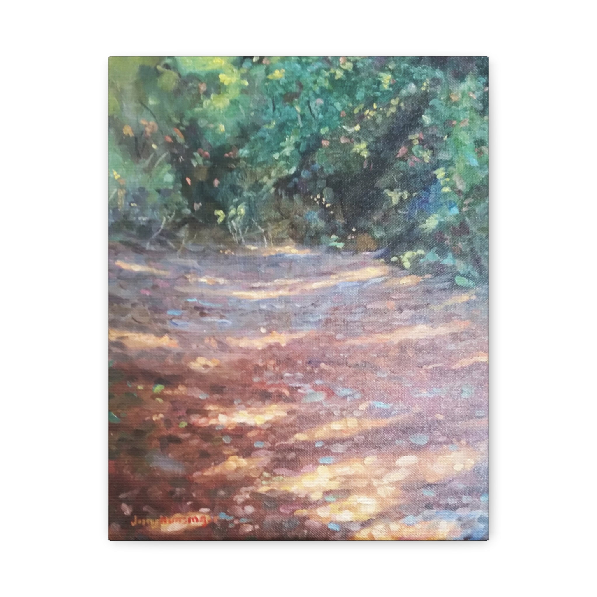 "Where He Leads"      Woodland Path Matte Canvas Wall Art — Stretched 1.25"