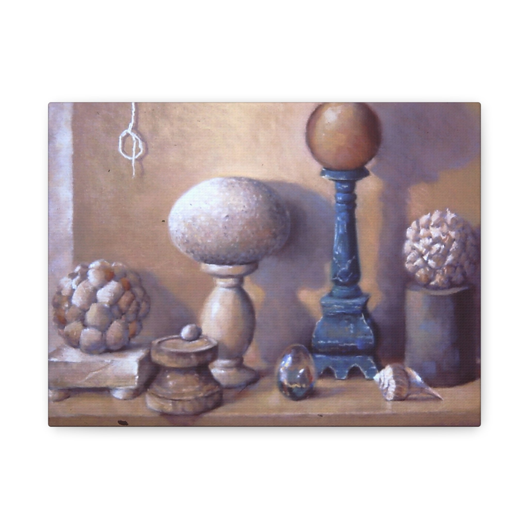 "Shapes"     Still Life Decorative Canvas Print - Neutral Vintage Home Décor