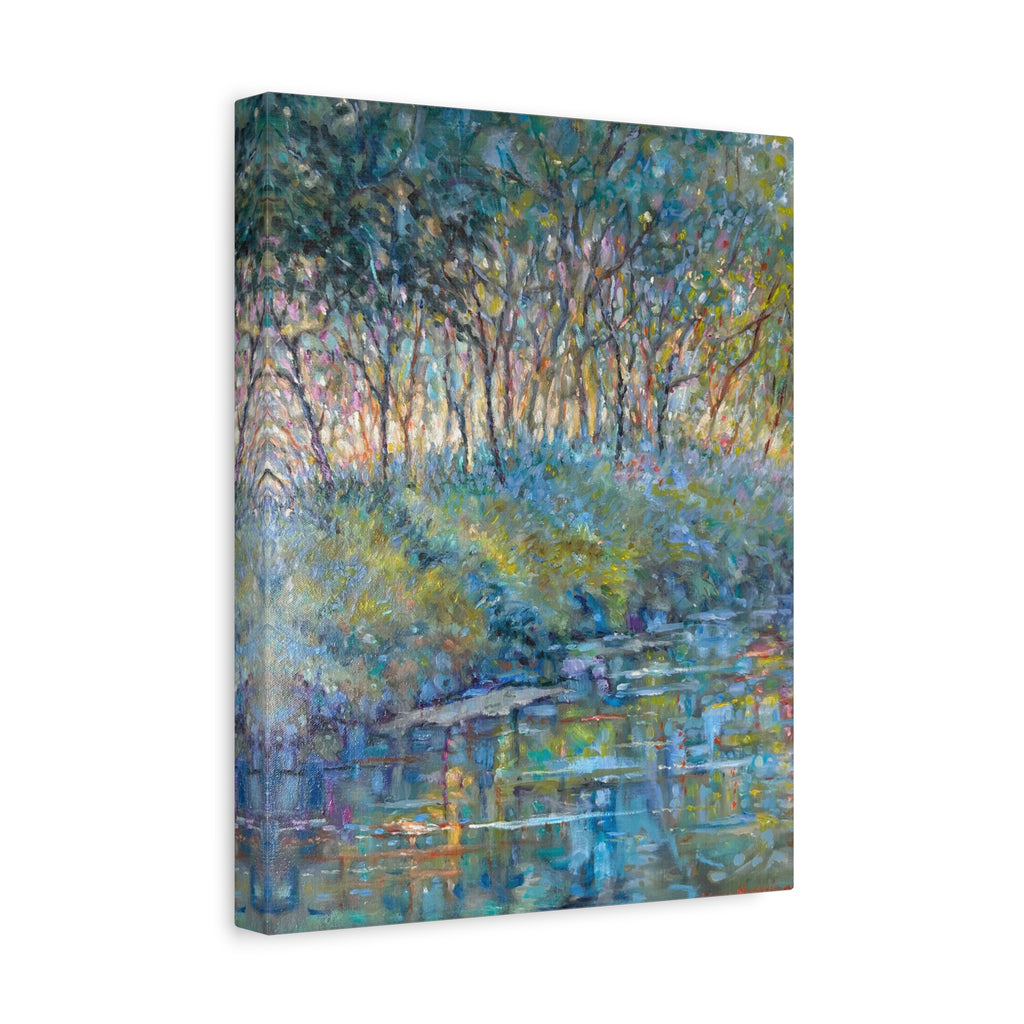 "The Stand"    Canvas Wall Art — Tranquil Woodland Stream Matte Stretched Canvas