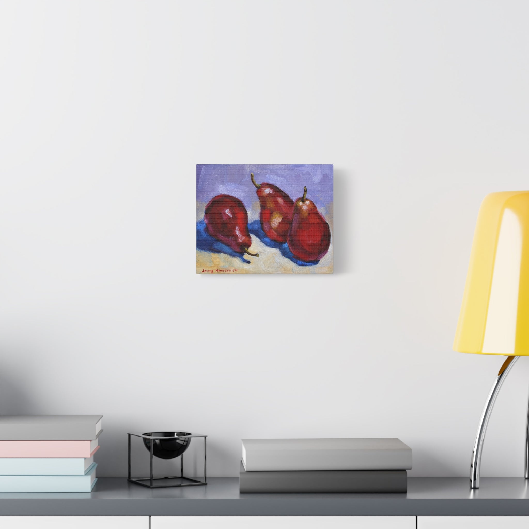 "Red Pears"   Red Pears Still Life Matte Canvas Print – Stretched Wall Art
