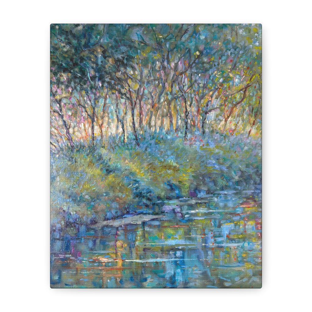 "The Stand"    Canvas Wall Art — Tranquil Woodland Stream Matte Stretched Canvas