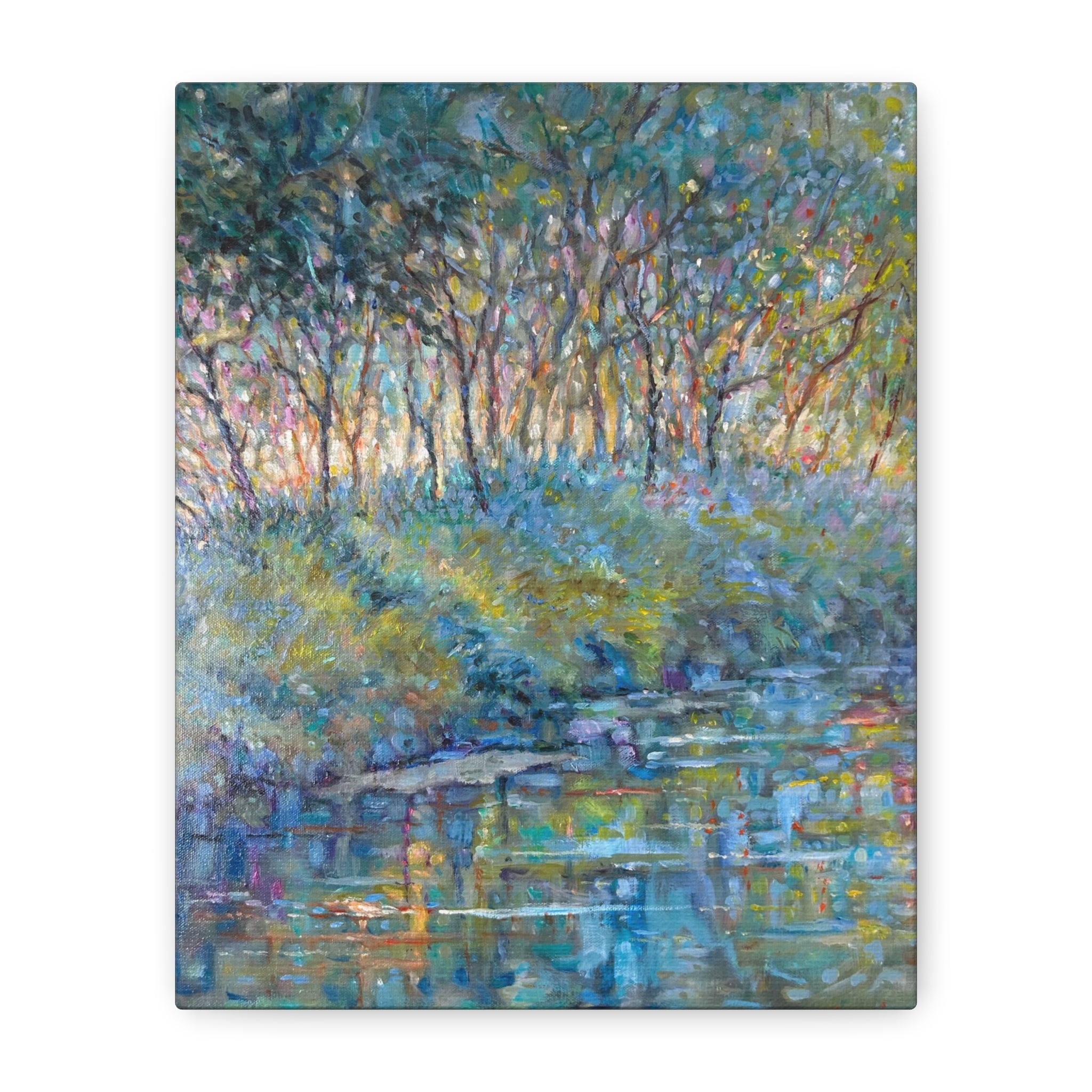 "The Stand"    Canvas Wall Art — Tranquil Woodland Stream Matte Stretched Canvas