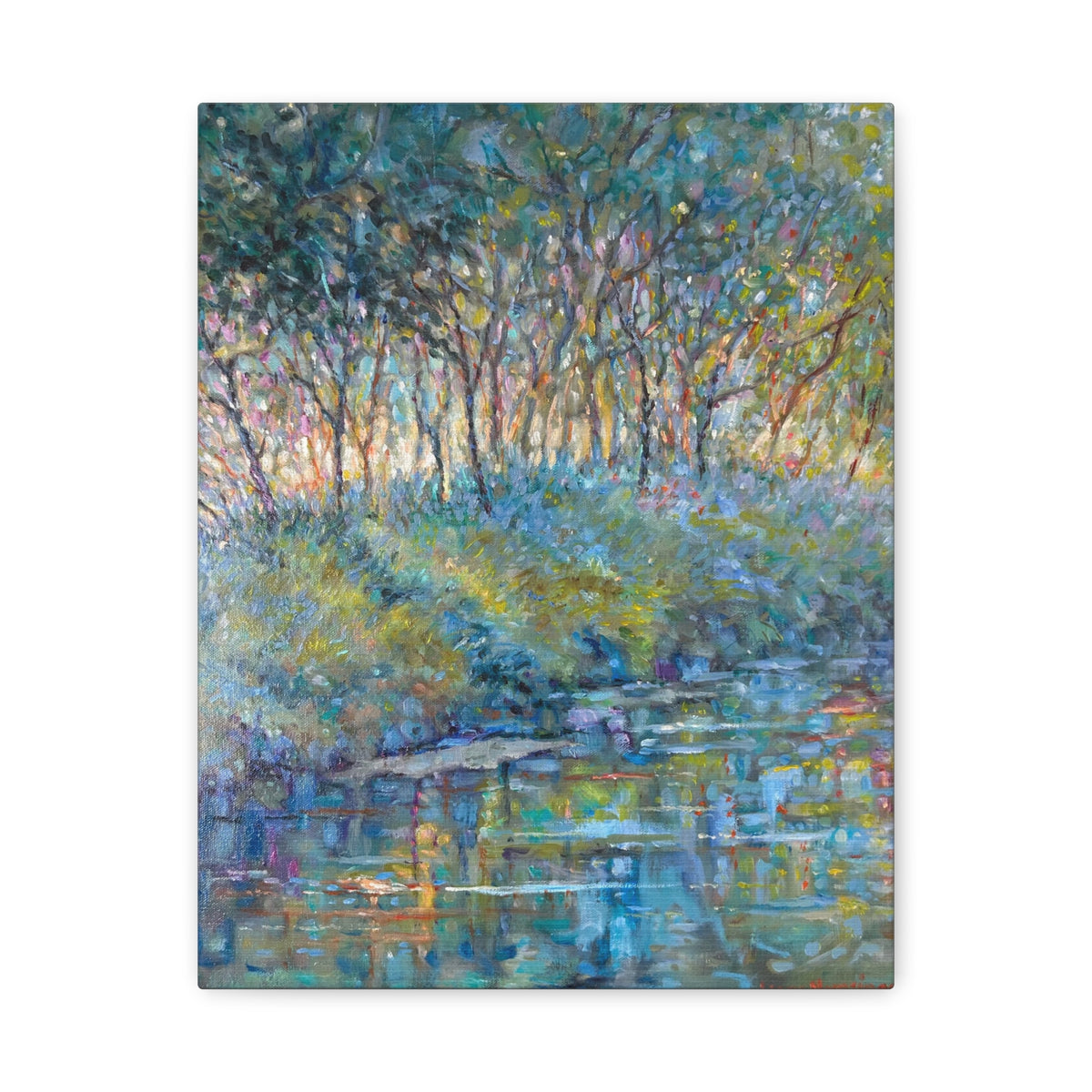 "The Stand"    Canvas Wall Art — Tranquil Woodland Stream Matte Stretched Canvas