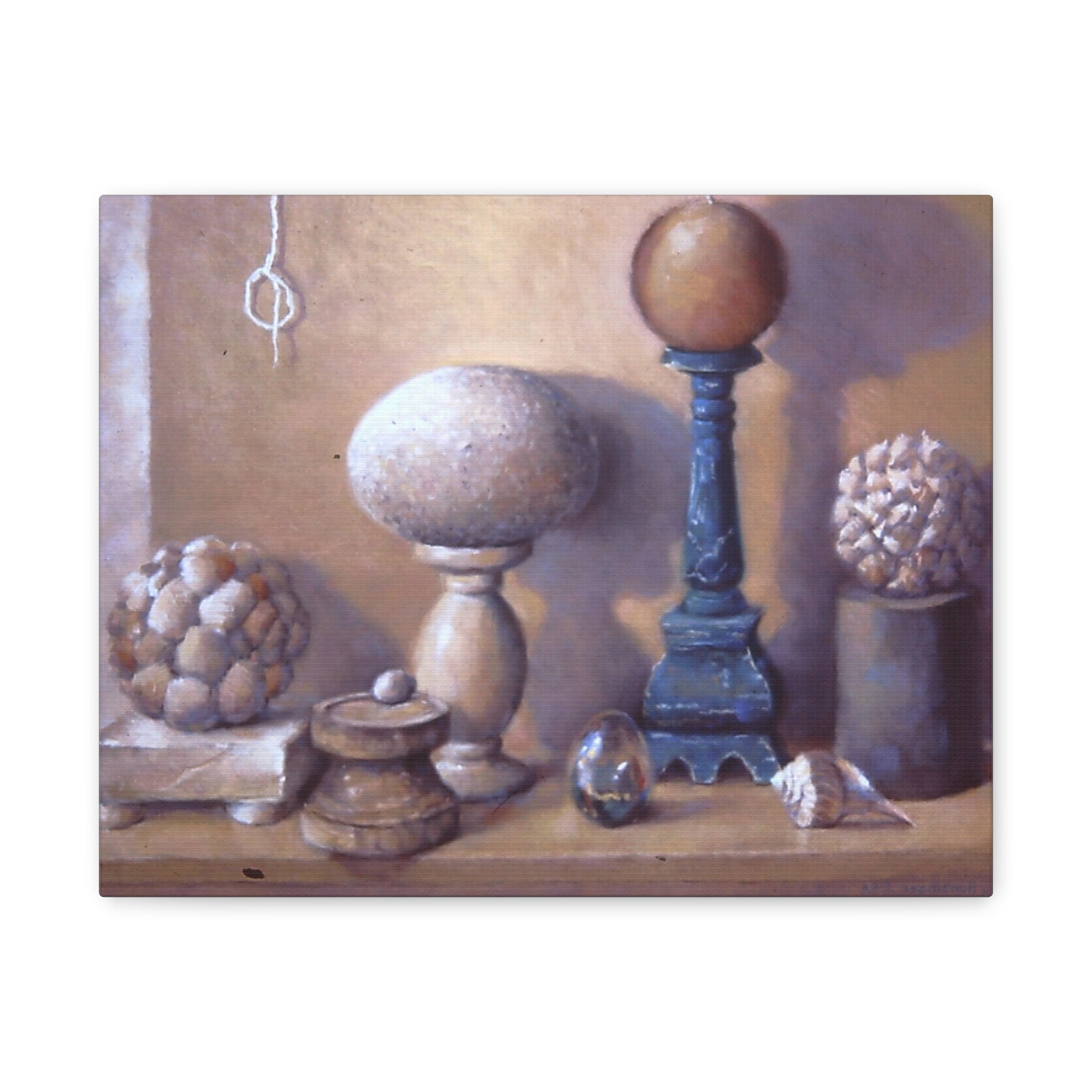 "Shapes"     Still Life Decorative Canvas Print - Neutral Vintage Home Décor
