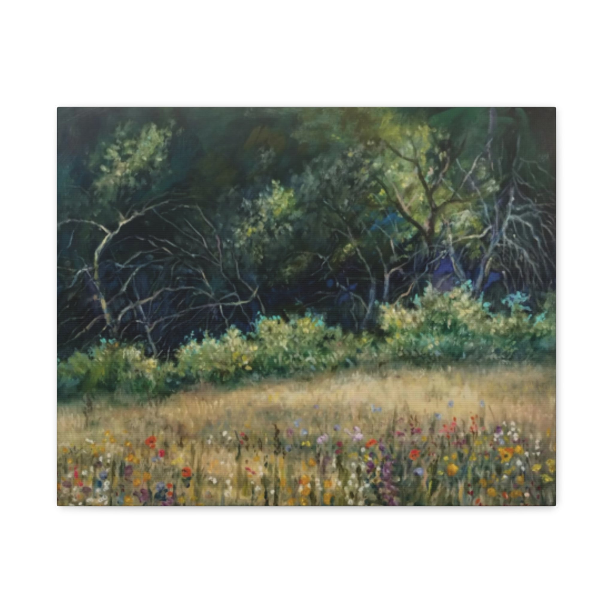 "His Gift to Me"    Wildflower Meadow Canvas Wall Art — Stretched Matte Landscape Print