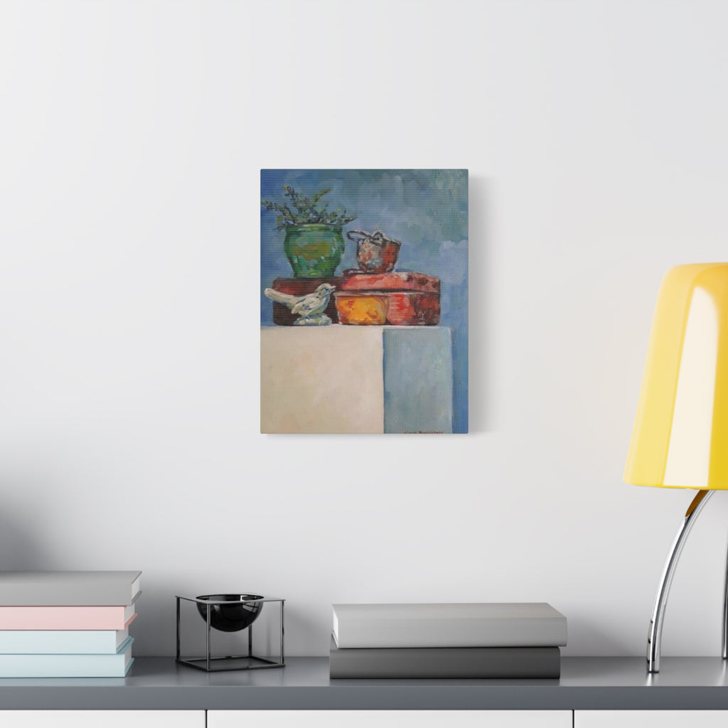 "Breaking the Rules"      Still Life Bird Painting Matte Canvas Print — Stretched Wall Art