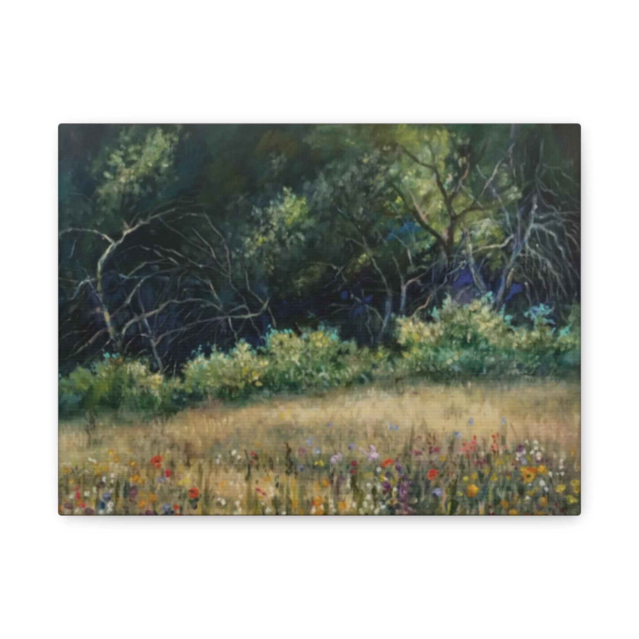 "His Gift to Me"    Wildflower Meadow Canvas Wall Art — Stretched Matte Landscape Print