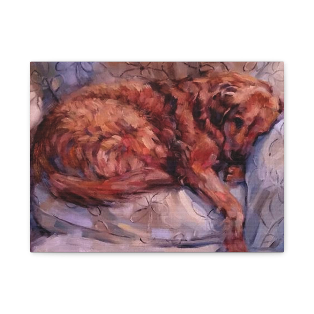 "My Furever Home"    Sleeping Golden Retriever Canvas Print — Matte Stretched Wall Art