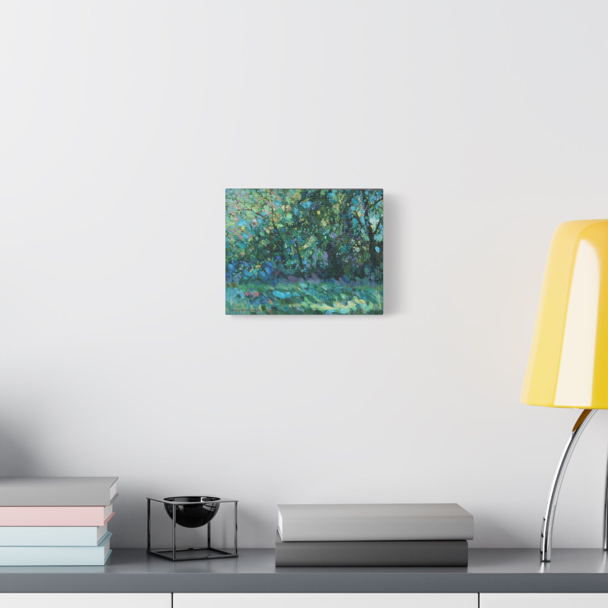 "Across the Road"              Impressionist Green Woodland Matte Canvas Wall Art – Stretched 1.25"