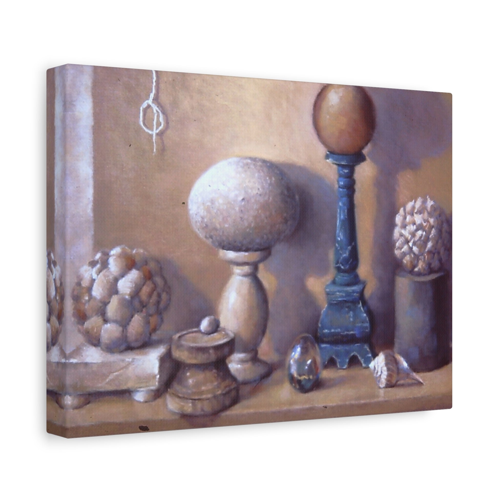 "Shapes"     Still Life Decorative Canvas Print - Neutral Vintage Home Décor