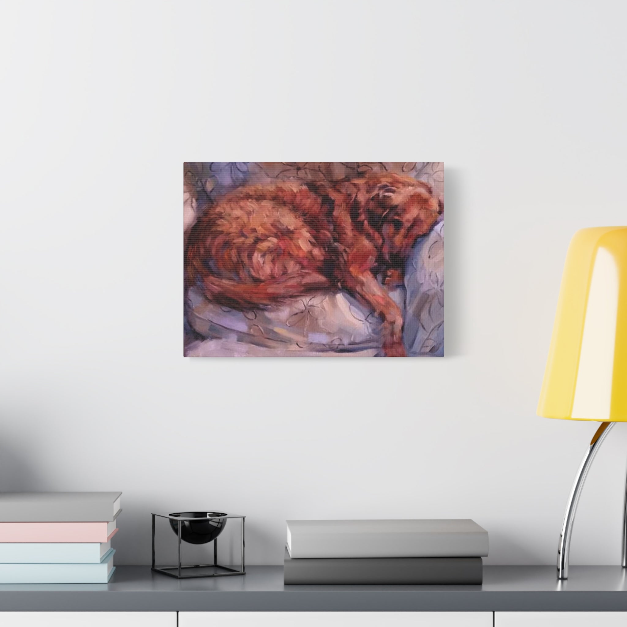 "My Furever Home"    Sleeping Golden Retriever Canvas Print — Matte Stretched Wall Art