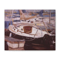 "At Pelican's Landing"   Sailboat Harbor Matte Canvas Print — Stretched 1.25" Wall Art