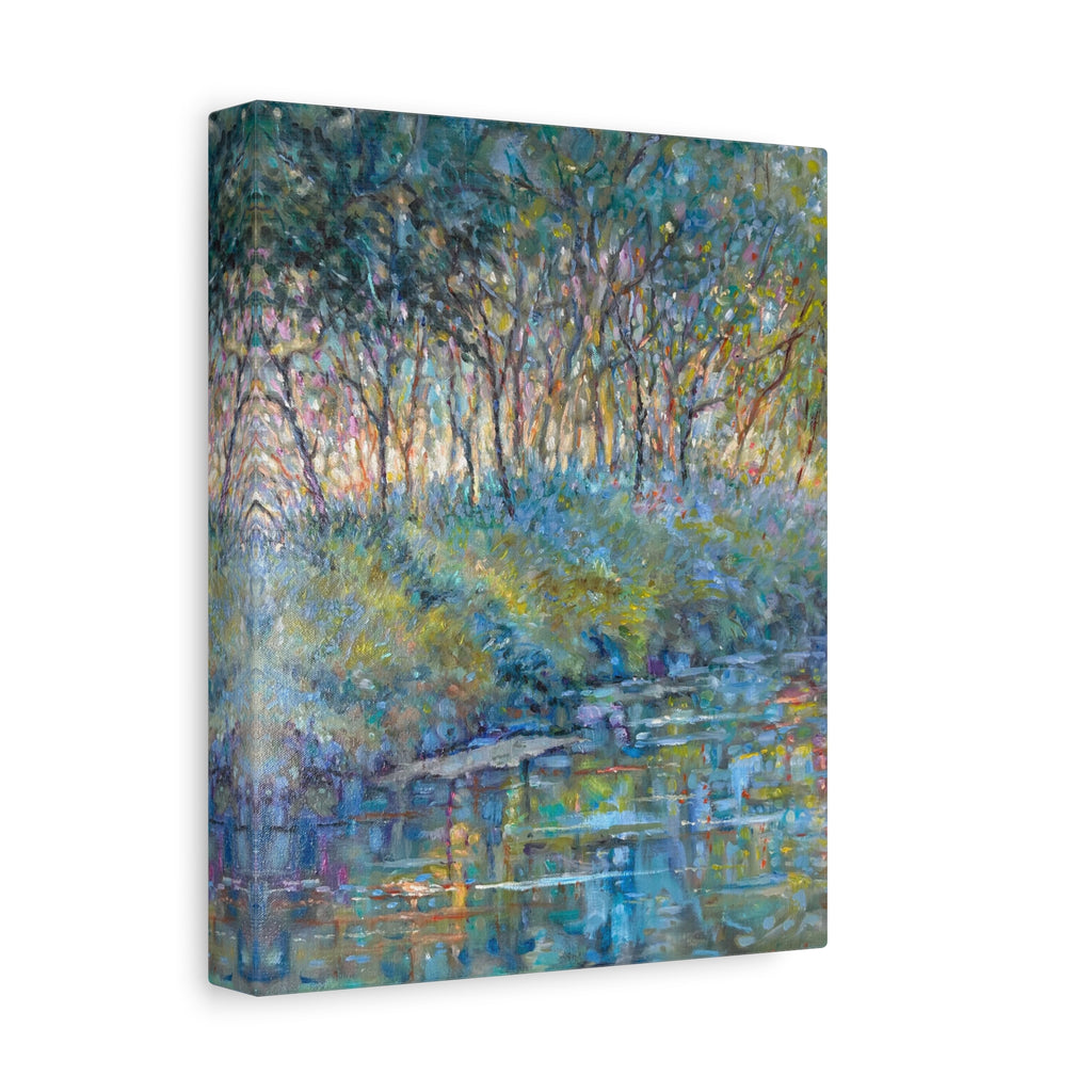 "The Stand"    Canvas Wall Art — Tranquil Woodland Stream Matte Stretched Canvas