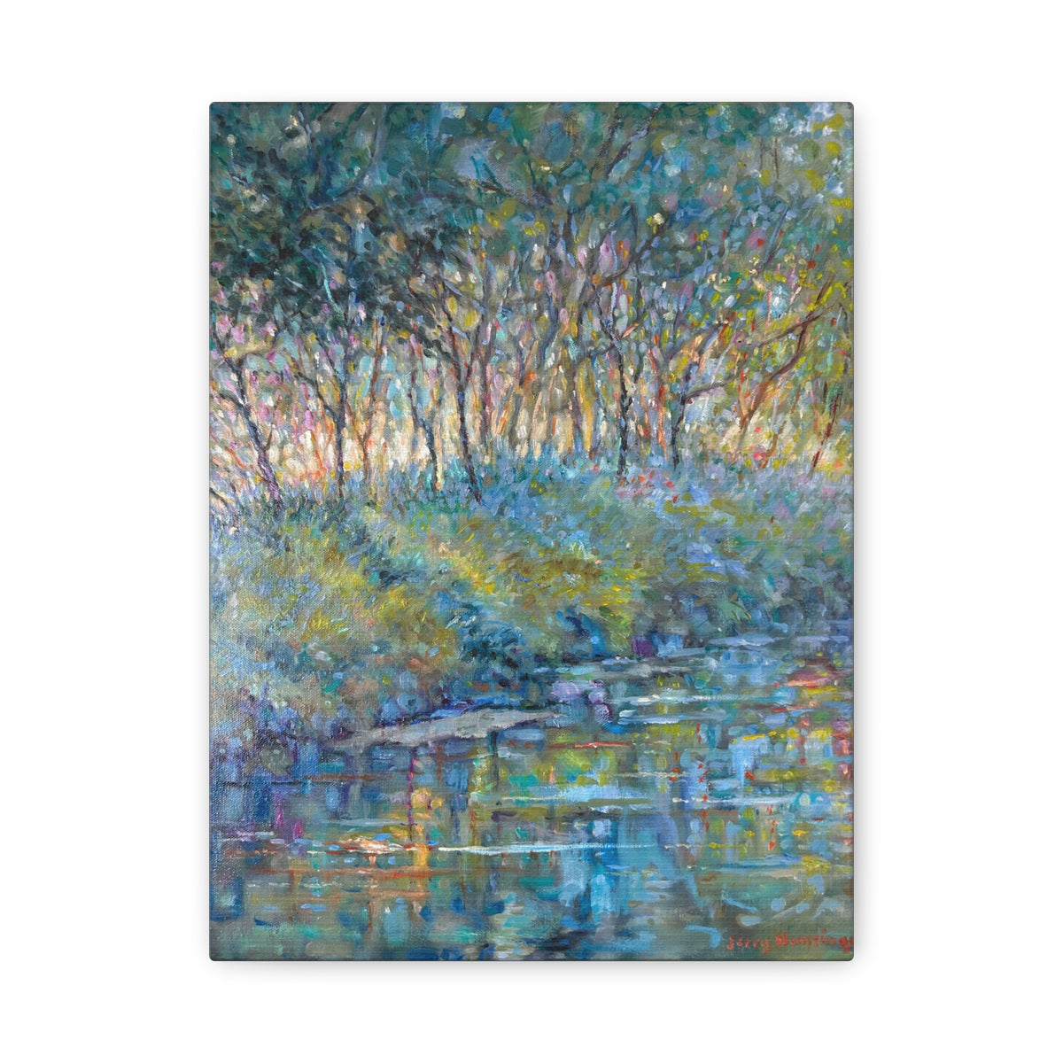 "The Stand"    Canvas Wall Art — Tranquil Woodland Stream Matte Stretched Canvas
