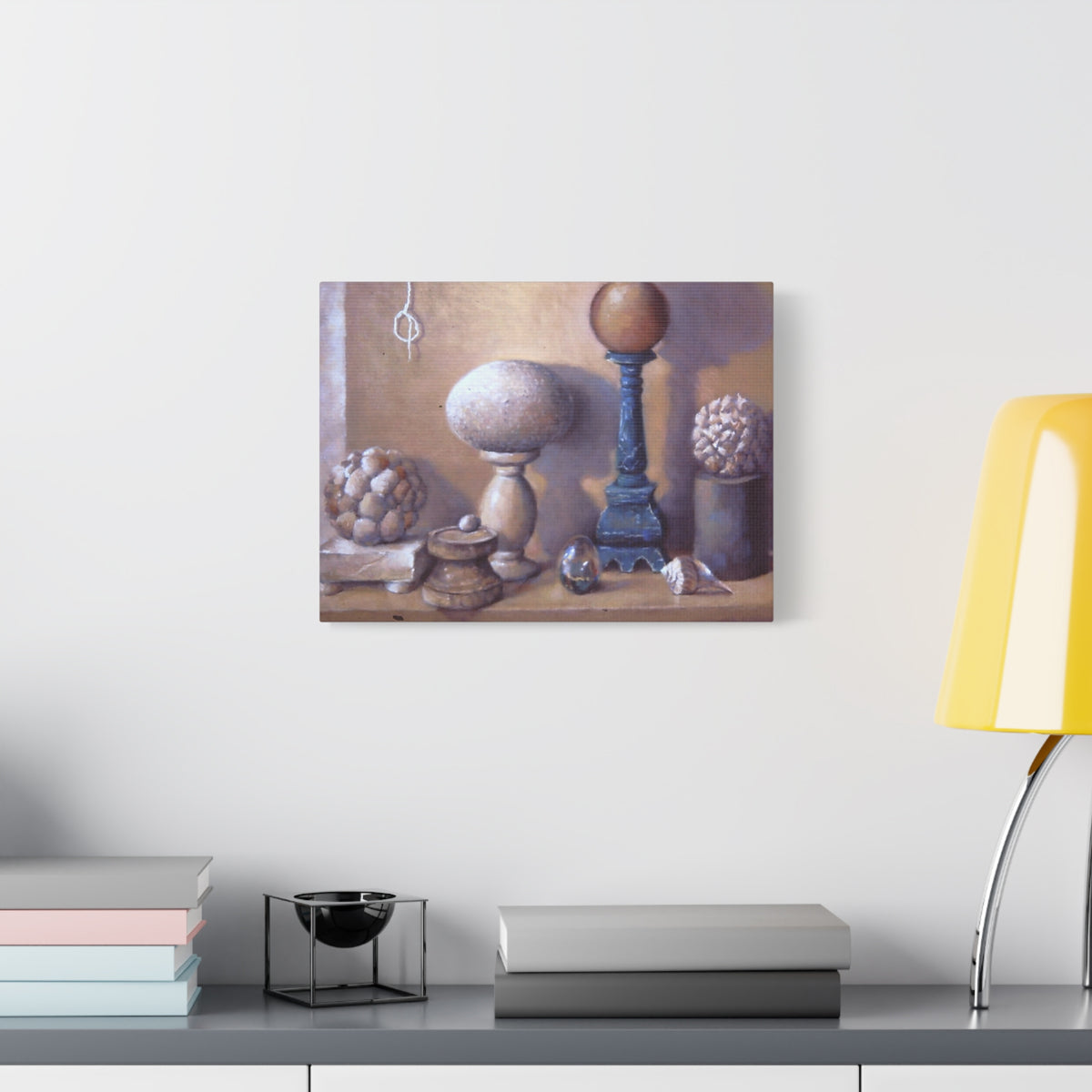 "Shapes" — Abstract Still Life Canvas Print | Neutral Vintage Wall Art
