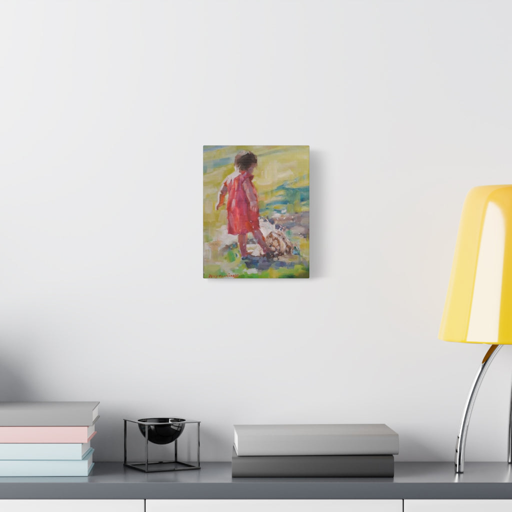 "Freedom"   Child at the Shore Matte Stretched Canvas (1.25")