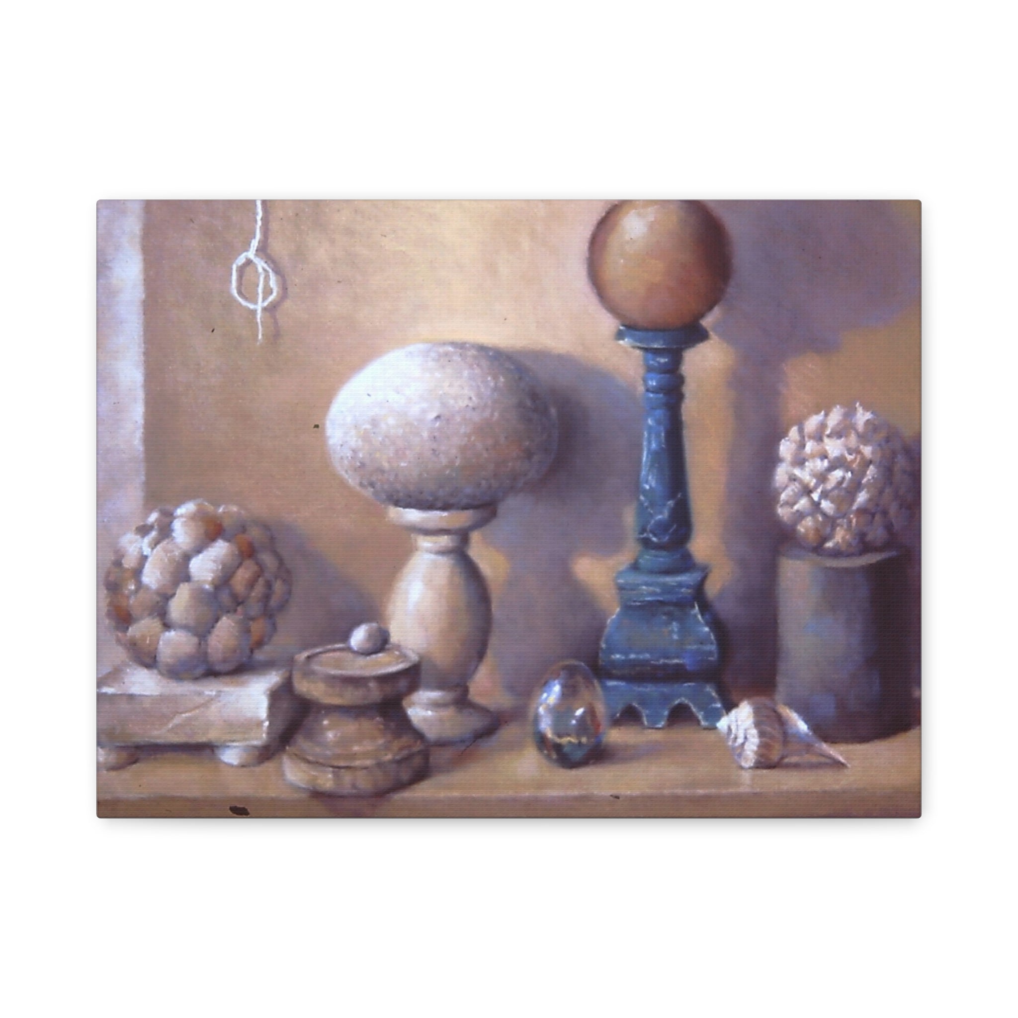 "Shapes"     Still Life Decorative Canvas Print - Neutral Vintage Home Décor