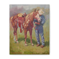 "Getting Ready for School — Stretched Matte Canvas Print