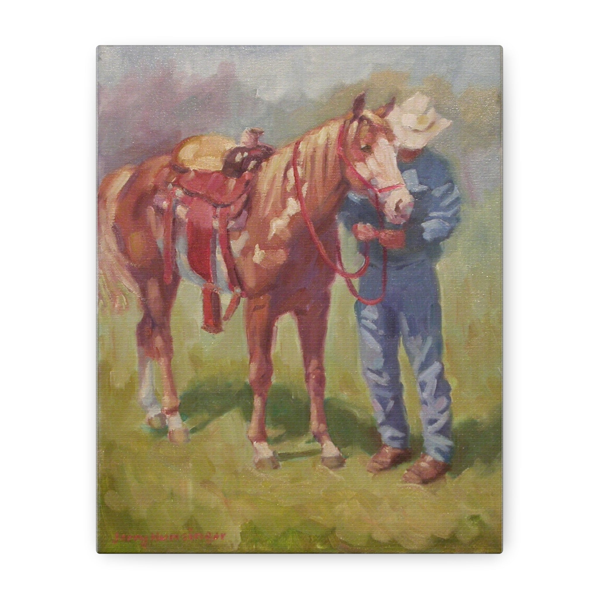 "Getting Ready for School — Stretched Matte Canvas Print